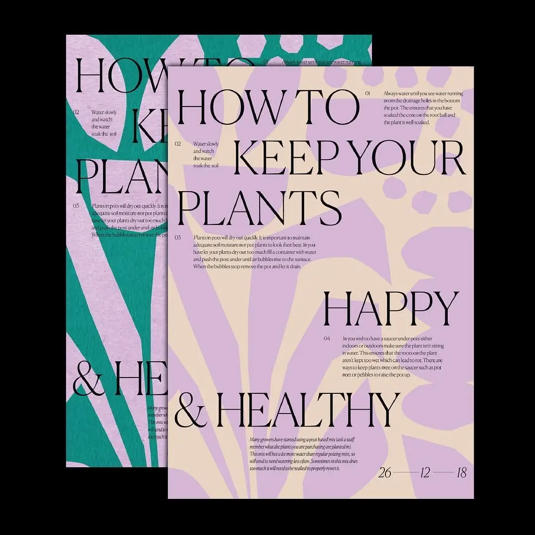 How to Keep Your Plants — Pastel Botanical Poster