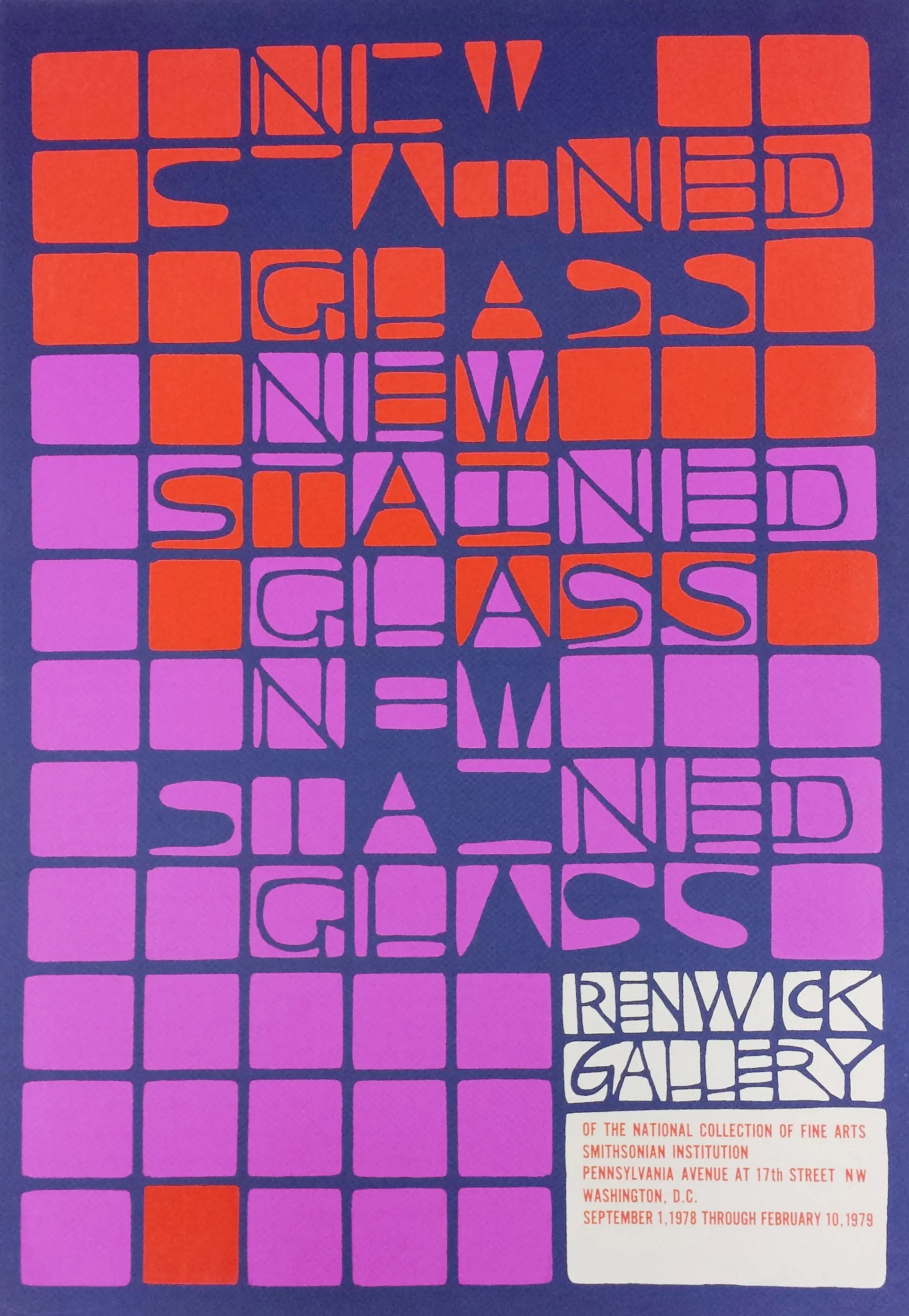 New Stained Glass — Renwick Gallery exhibition poster (1978)