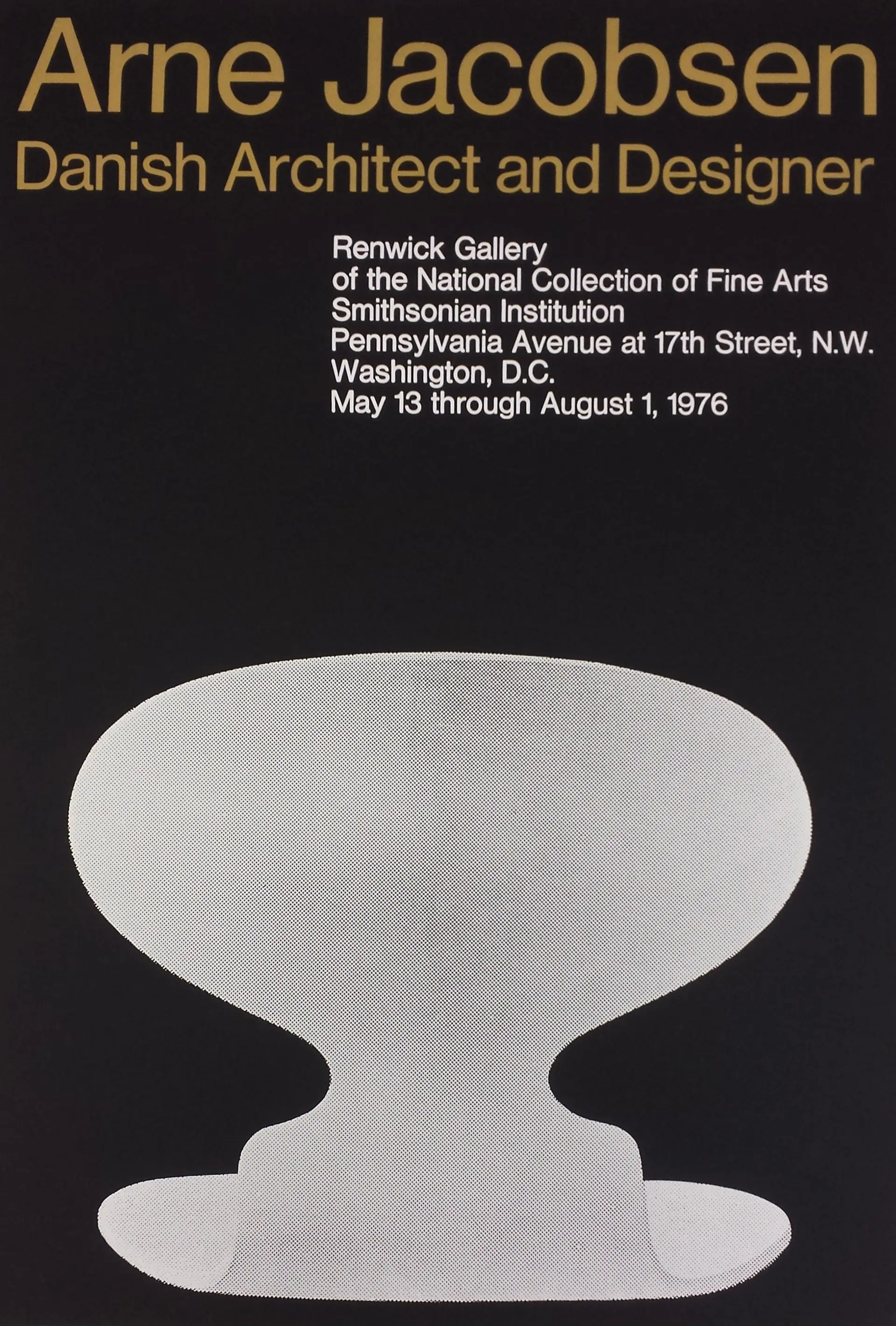 Arne Jacobsen — Renwick Gallery exhibition poster, 1976