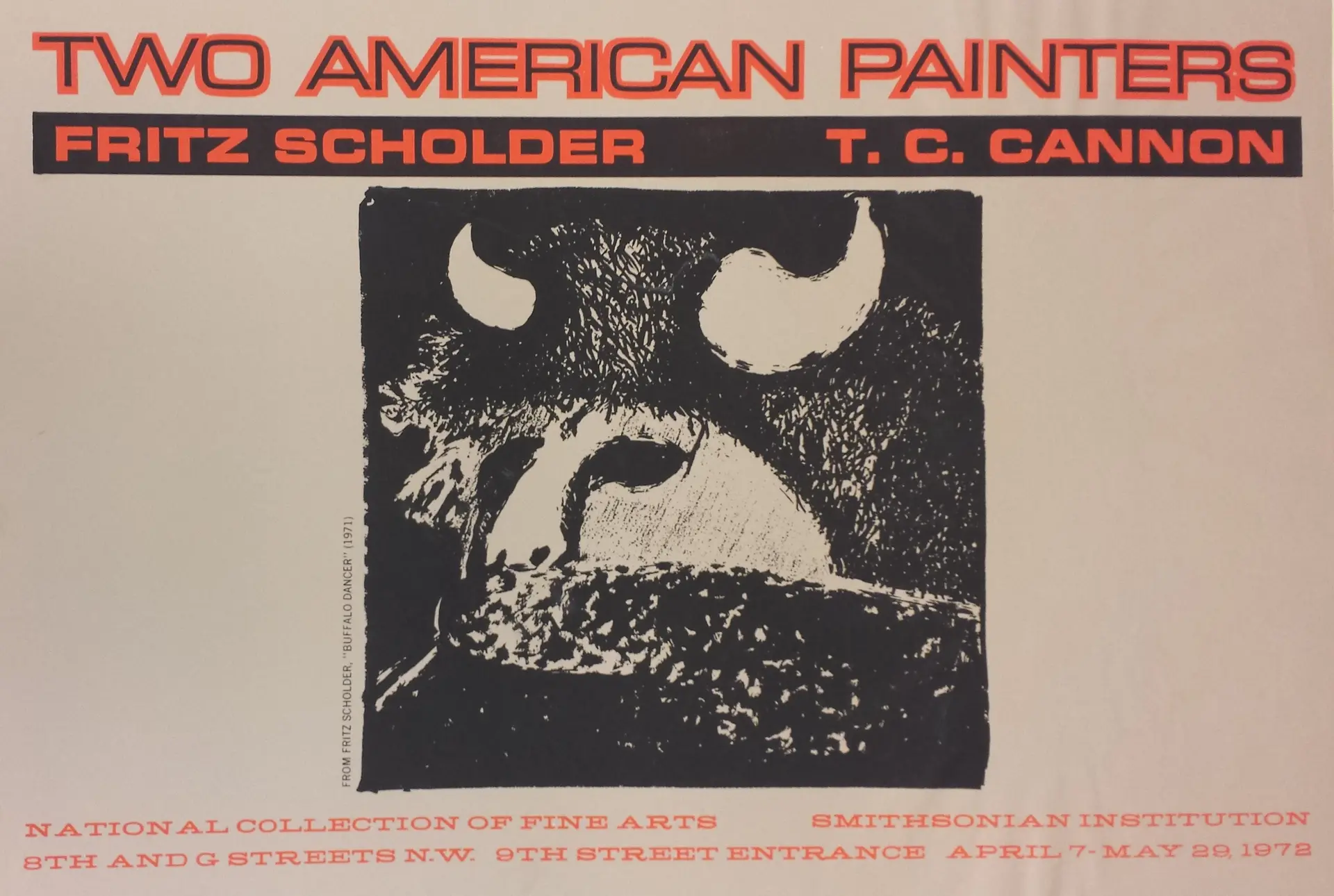 Two American Painters — Smithsonian exhibition poster (1972)