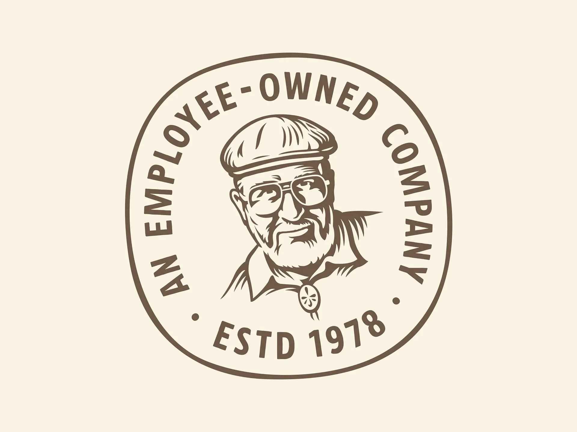 Bob's Red Mill employee-owned seal — vintage circular badge (ESTD 1978)