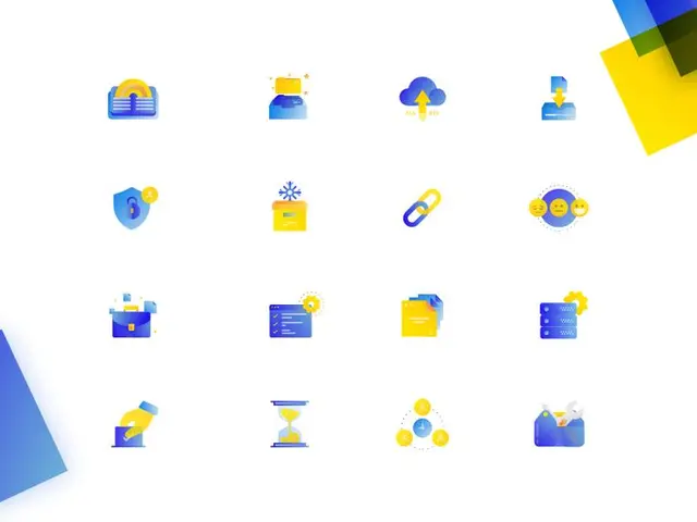 IceScrum icon set — blue & yellow gradient UI icons