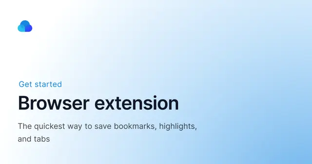 Raindrop.io — Browser extension help page hero