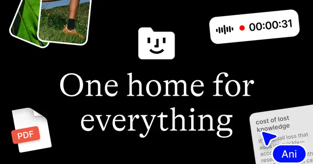 Fabric landing hero — “One home for everything”