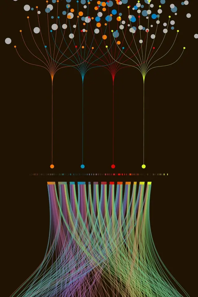 Colorful Pong — Color-flow data visualisation (Infographie / Dataviz)