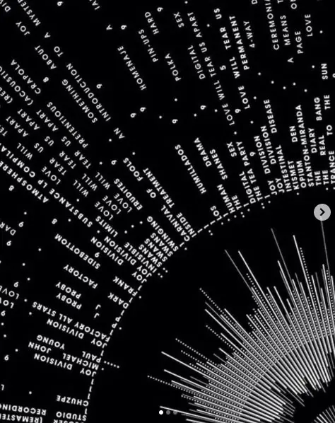 Monochrome radial typographic sunburst infographic
