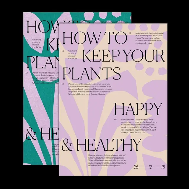How to Keep Your Plants — Pastel Botanical Poster