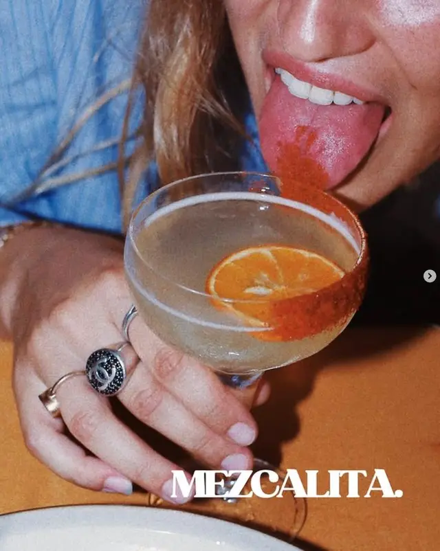 Mezcalita — chili‑rimmed mezcal cocktail close‑up
