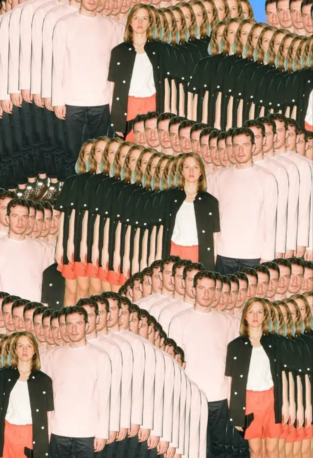 Kaleidoscopic Fashion Portraits — Repeating Duo Collage