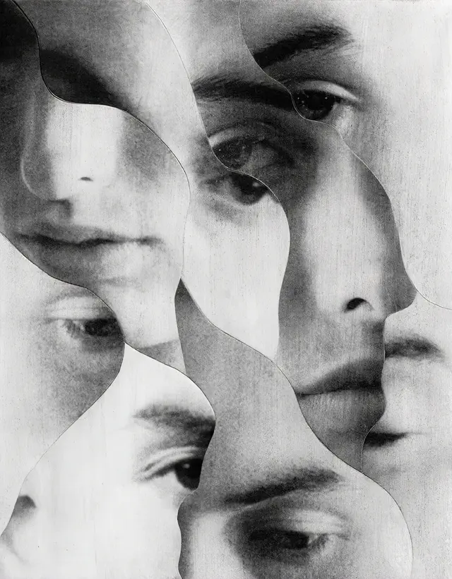 Jesse Draxler — Layered Grayscale Portrait Collage (AD Non-Weekly Round Up #8)