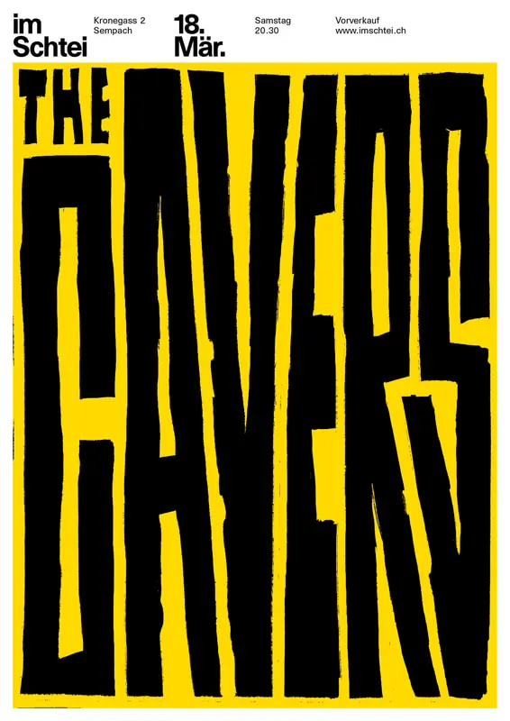 The Cavers — 2023 poster for im Schtei by Erich Brechbühl