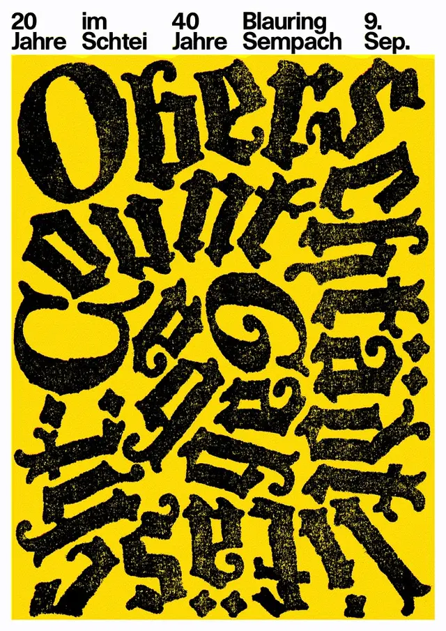 Erich Brechbühl — 20 Jahre im Schtei (anniversary poster series)