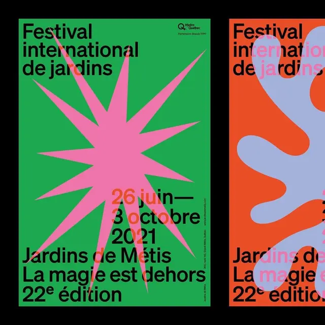 Festival international de jardins — 22e édition poster branding (Jardins de Métis, 26 juin
