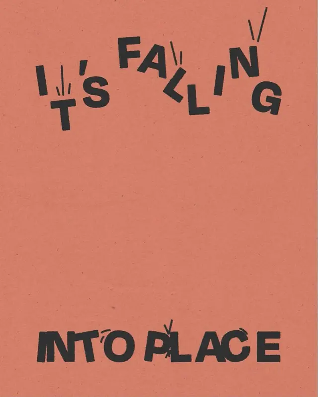 It's Falling Into Place — Minimal Typographic Poster