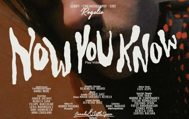 Now You Know — hand-lettered film title card (paused video screenshot)