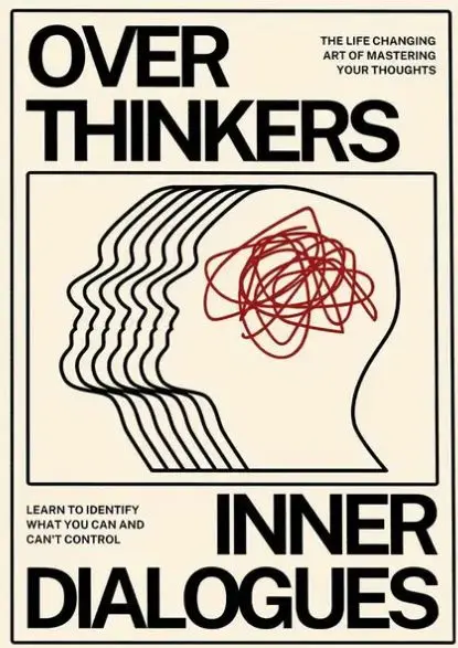 OVER THINKERS — INNER DIALOGUES (self‑help poster/book cover)