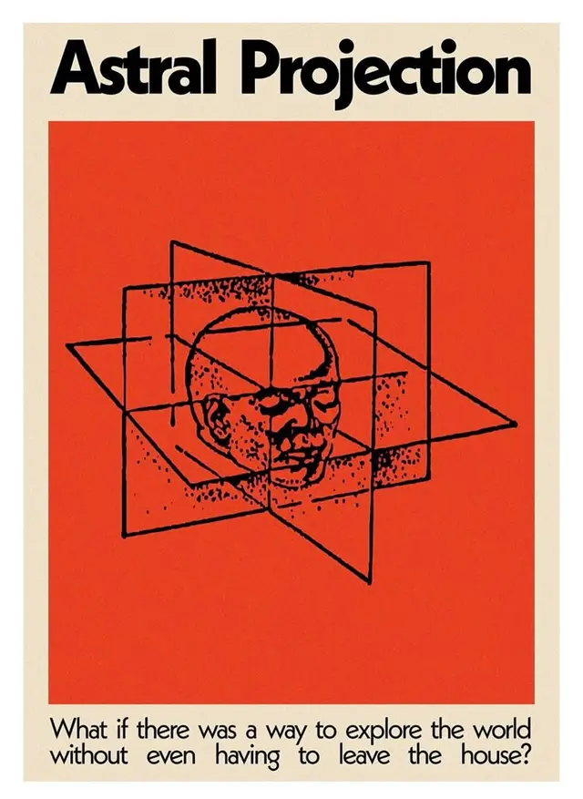 Astral Projection — vintage geometric poster
