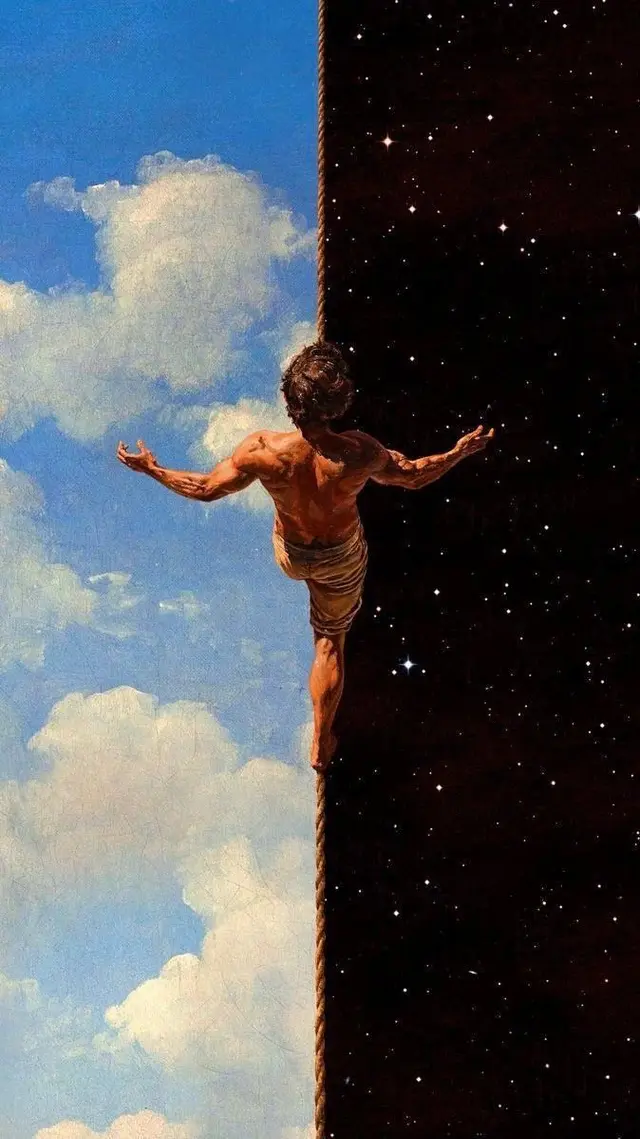 Between Day and Night — Figure on a Rope