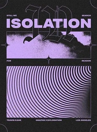 ISOLATION — Duotone Purple Poster with Optical Rings