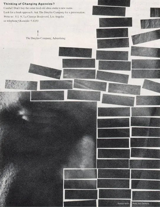 Vintage black-and-white ad — "Thinking of Changing Agencies?" (The Dreyfus Company)