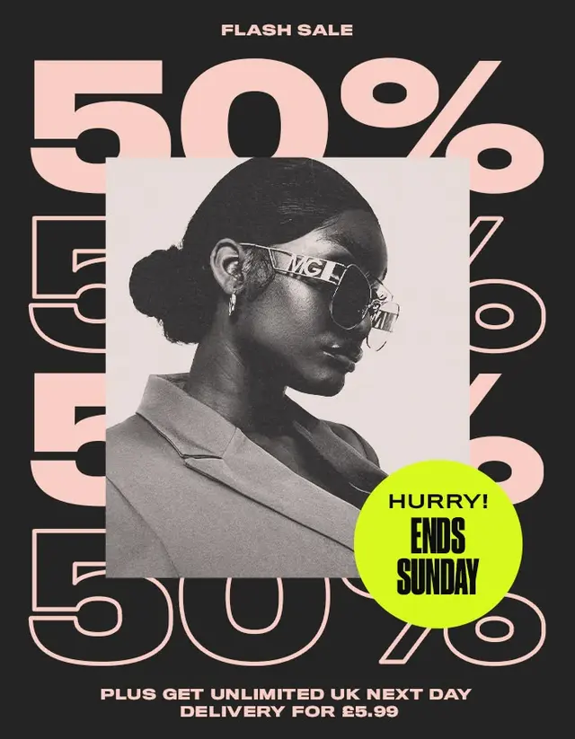 Flash Sale — 50% Off Fashion Poster (UK next-day delivery £5.99)