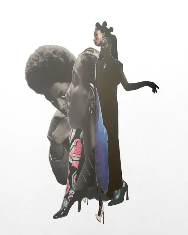 Alice Isaac — Portfolio collage compositions of cut-paper photomontage