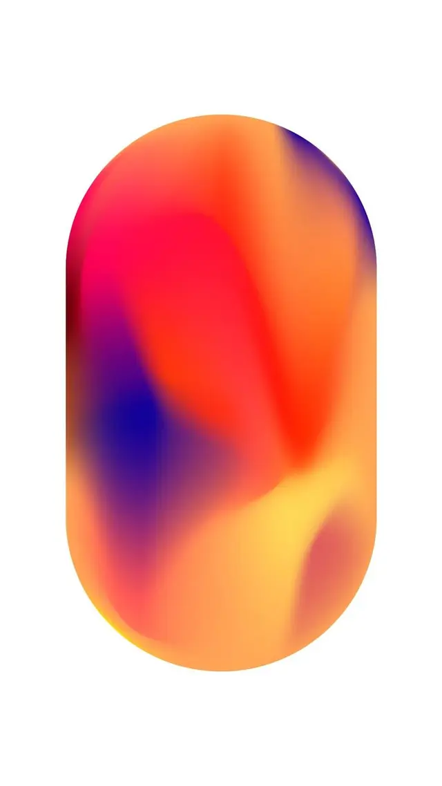 Vertical pill-shaped abstract gradient wallpaper