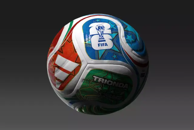 Adidas Trionda Pro Soccer Ball — FIFA 2026 3D Render