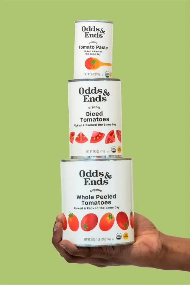Odds & Ends olive oil tins — Misfits Market private label by ThoughtMatter