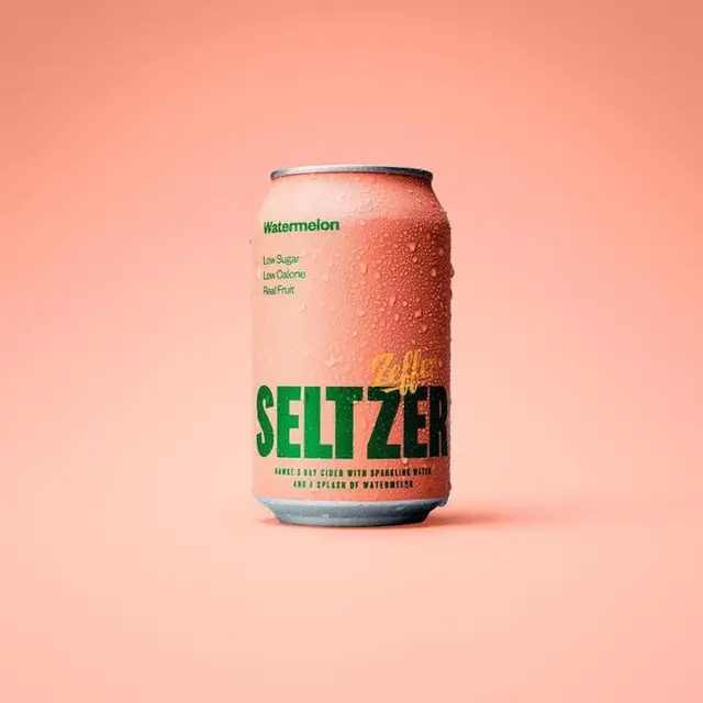 Zeffer cider-based seltzer cans in pastel packaging