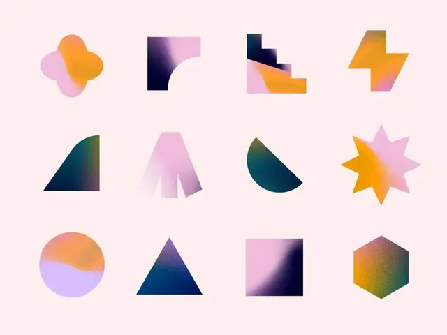 UENA — Diversity Shapes: 12 Gradient Geometric Marks