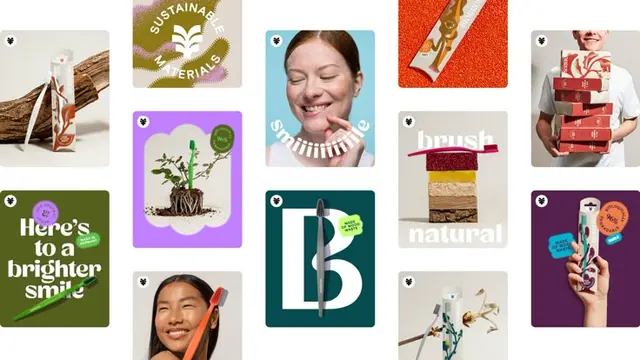 Biobrush — eco-modern biodegradable toothbrush packaging redesign (DIELINE)