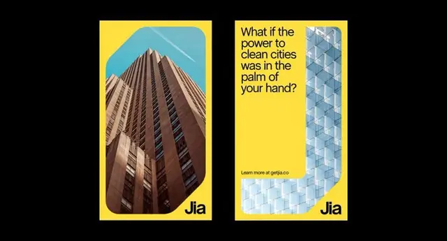 Jia rebrand billboard: 'Take back the streets.' anti-litter campaign (getjia.co)