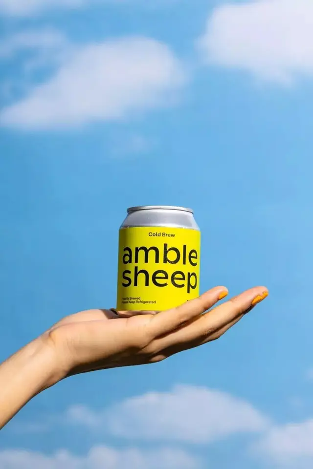 Amble Sheep coffee packaging — colorful single-origin boxes by Lowkey Design