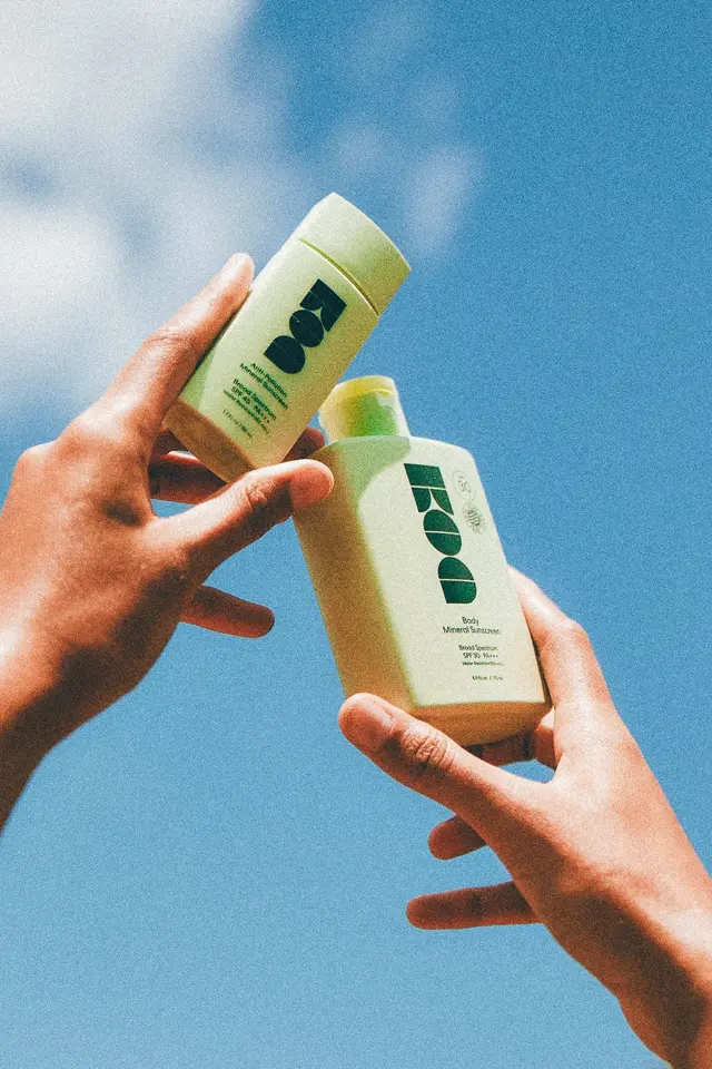 Sun Duo — Koa Mineral Face & Body Sunscreen in Pale Green Bottles