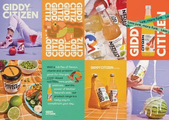 Giddy Citizen OOH billboard — 'Unleash the Power of Probiotics' (Smack Bang campaign)