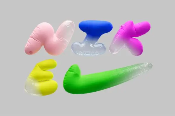 Air Max Kids — pink inflatable 3D character with swim ring