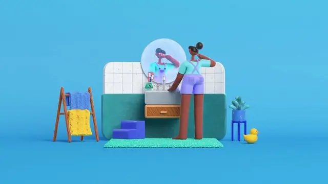 Sydney Water — Running Taps (BUCK, Vimeo) — Stylized 3D Bathroom Scene