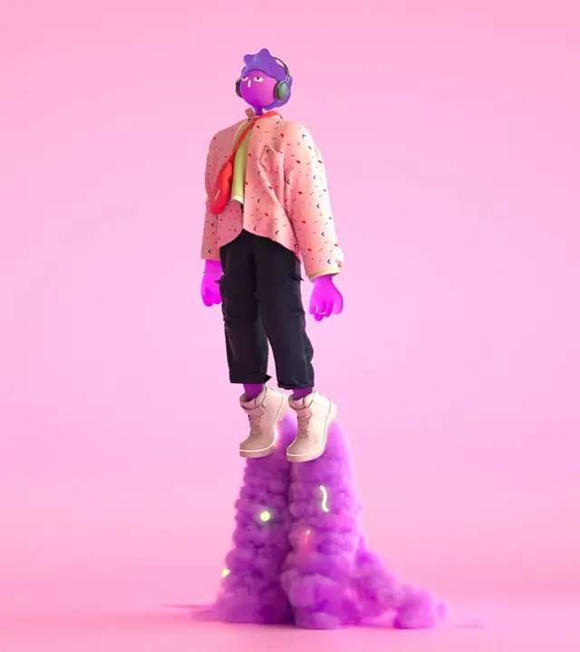 Spotify Premium campaign — 3D levitating character by Cabeza Patata