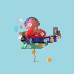 Playful 3D Illustration of a Team Testing VR — Google Design (Managing Ambiguity)