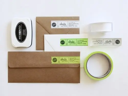 DIY custom address label tape — Akula Kreative