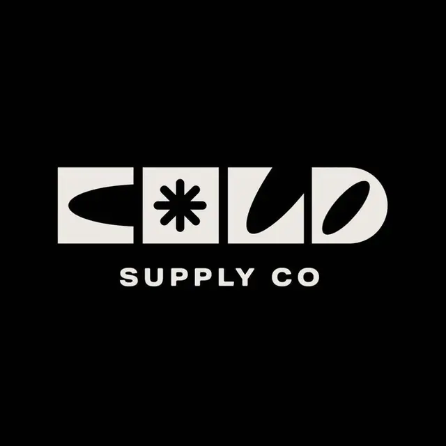 Cold Supply Co — geometric negative-space logo (black & white)