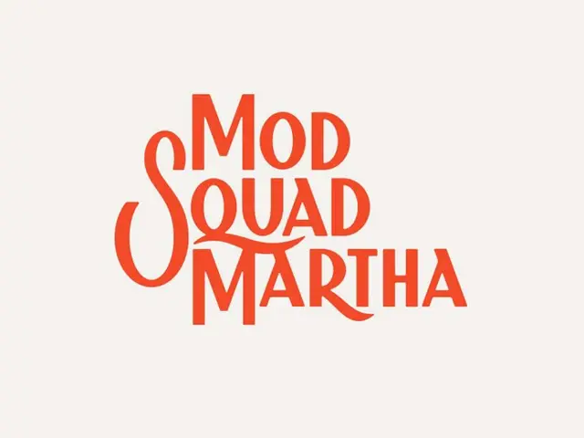Mod Squad Martha — custom hand-lettered logotype