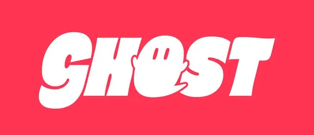 Ghost — custom wordmark with ghost mascot integrated into the 'O' (identity by monopo lond