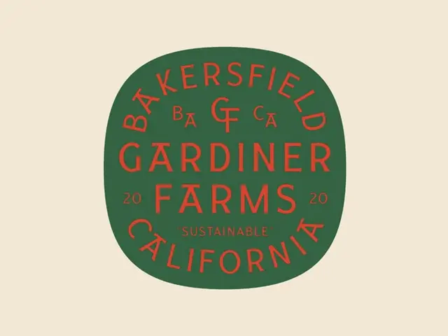 Gardiner Farms vintage badge logo — Bakersfield, California