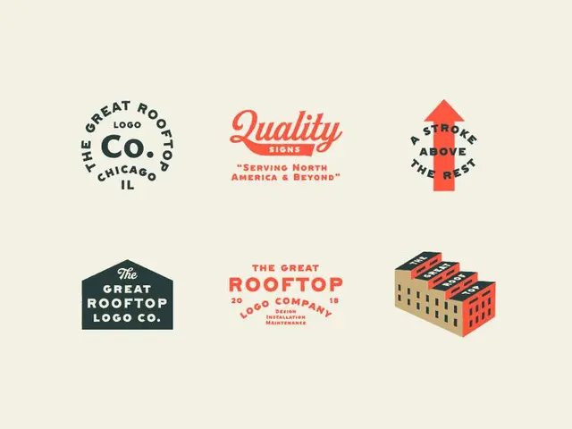 Vintage rooftop signage logo set — 'A Stroke Above The Rest'