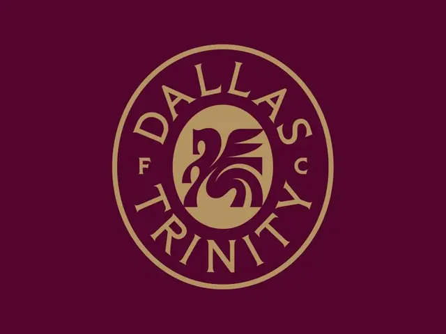 Dallas Trinity FC — gold circular crest on burgundy background