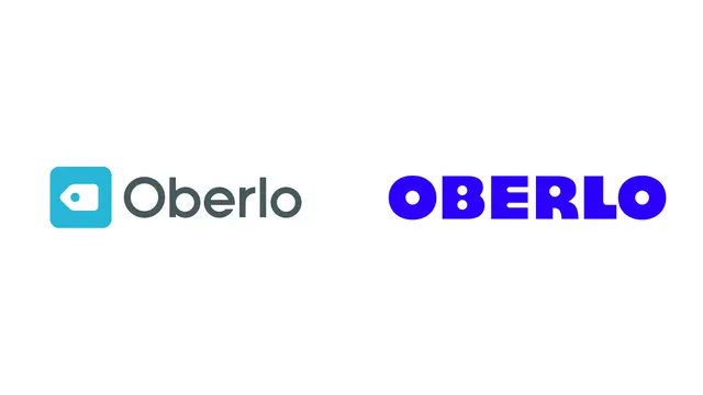 Oberlo rebrand by DesignStudio — side-by-side old and new logos