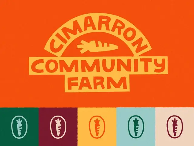 Cimarron Community Farm badge logo with carrot icon