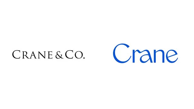 Crane rebrand — before-and-after wordmarks by COLLINS (Brand New)